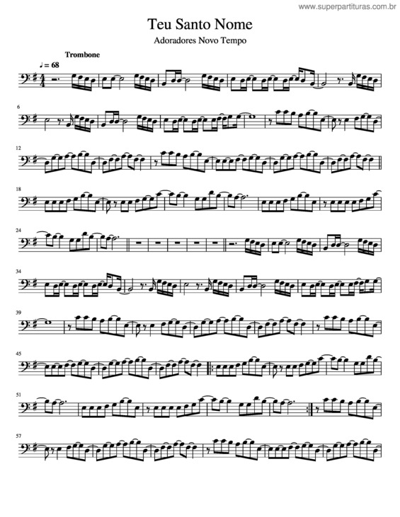 Partitura da música Teu Santo Nome v.9