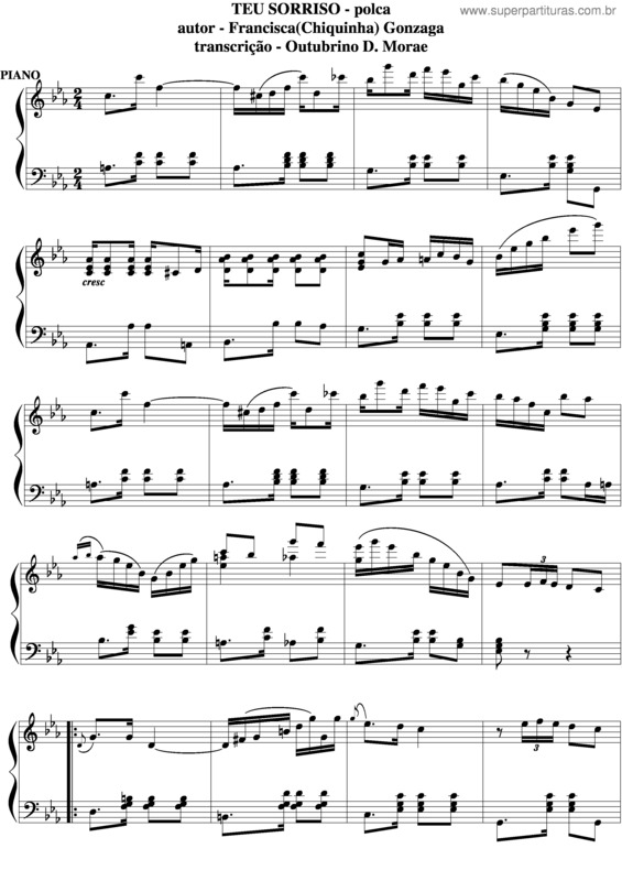 Partitura da música Teu Sorriso v.6