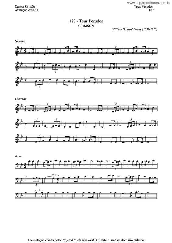 Partitura da música Teus Pecados v.3