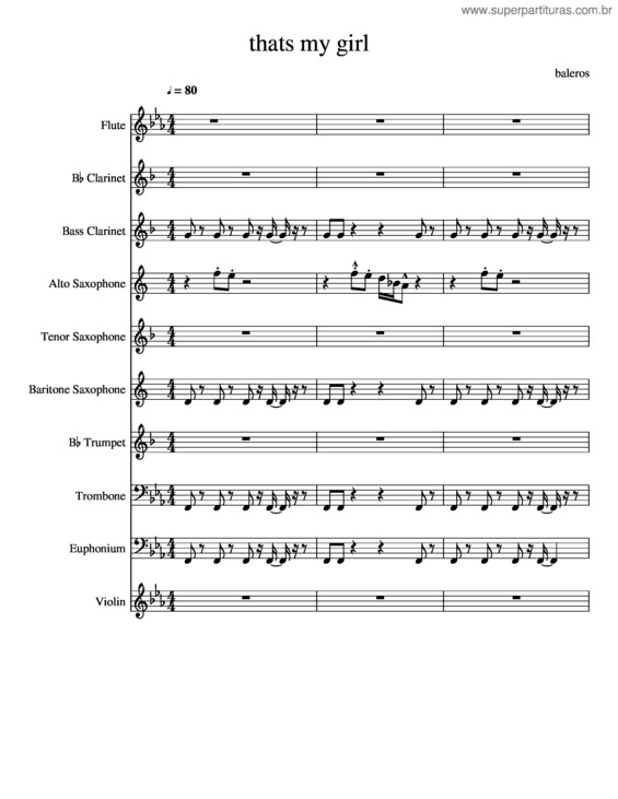 Partitura da música That`S My Girl