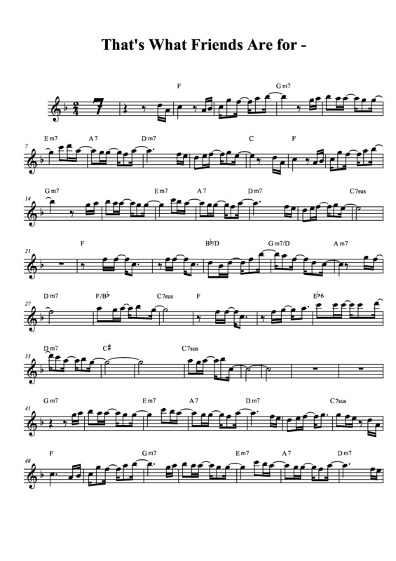 Partitura da música That´s What Friends Are For v.2