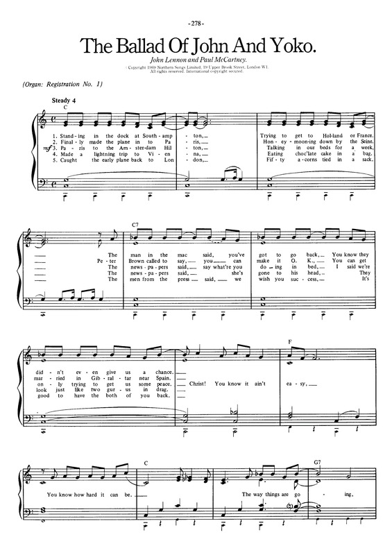 Partitura da música The Ballad Of John And Yoko v.5