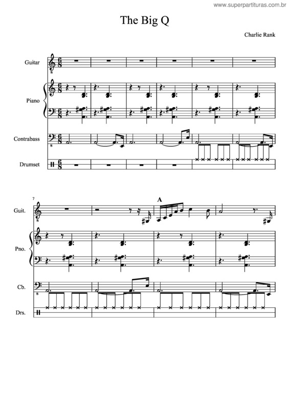 Partitura da música The Big Q