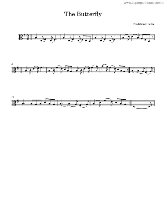 Partitura da música The Butterfly v.12