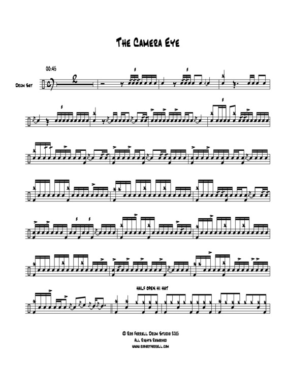 Partitura da música The Camera Eye