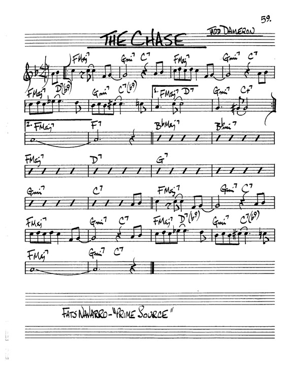 Partitura da música The Chase