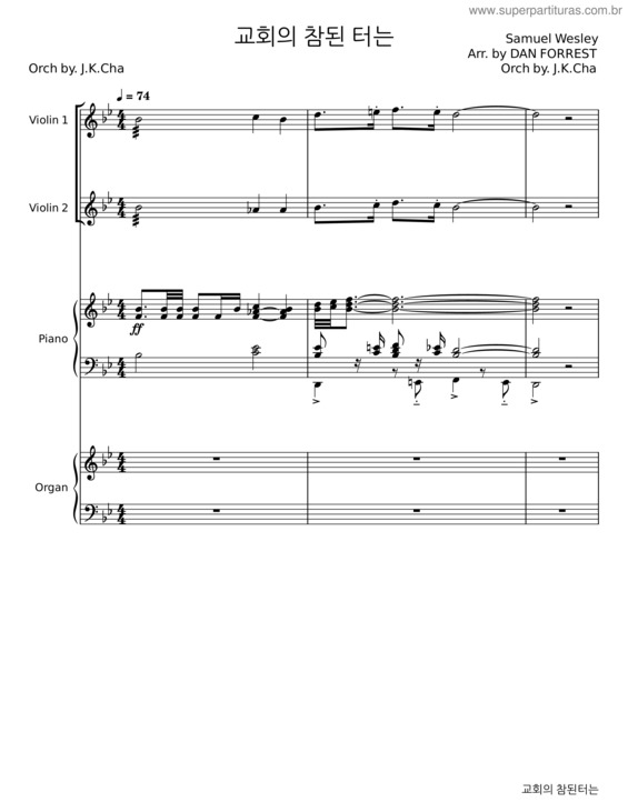 Partitura da música The Church`S One Foundation – Samuel Sebastian Wesley v.4