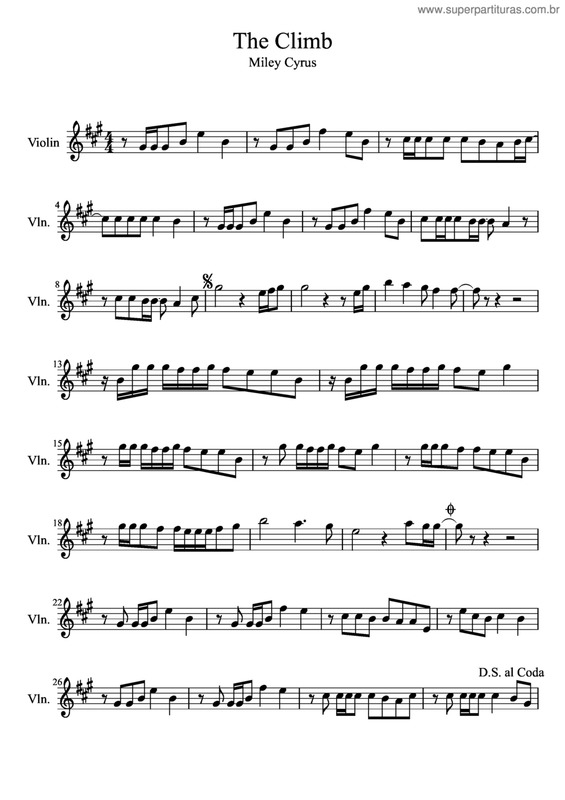 Partitura da música The Climb v.5