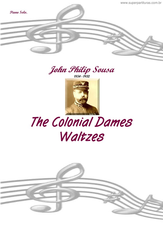 Partitura da música The Colonial Dames Waltzes