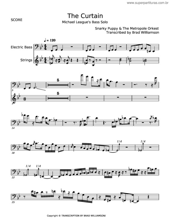 Partitura da música The Curtain – Snarky Puppy