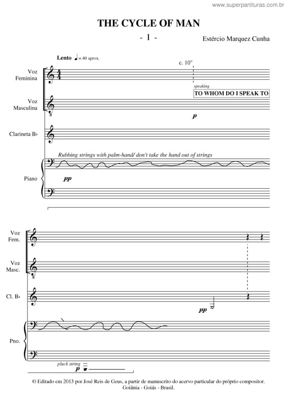 Partitura da música The cycle of man