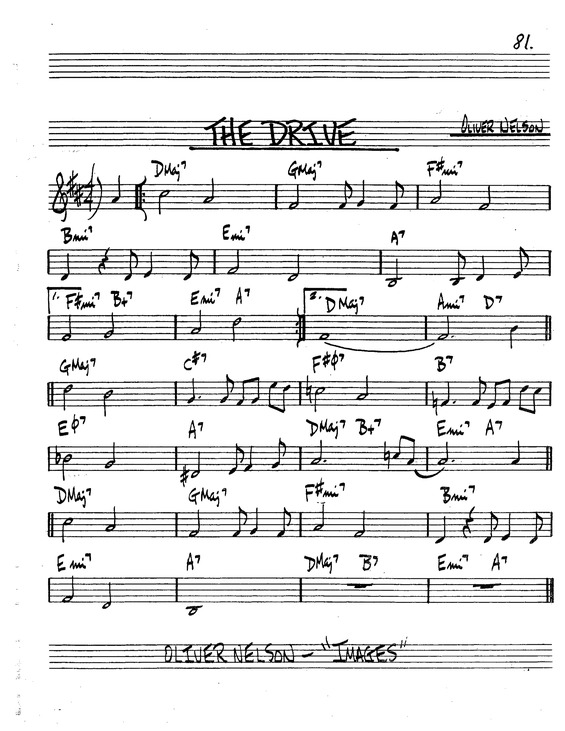 Partitura da música The Drive v.2