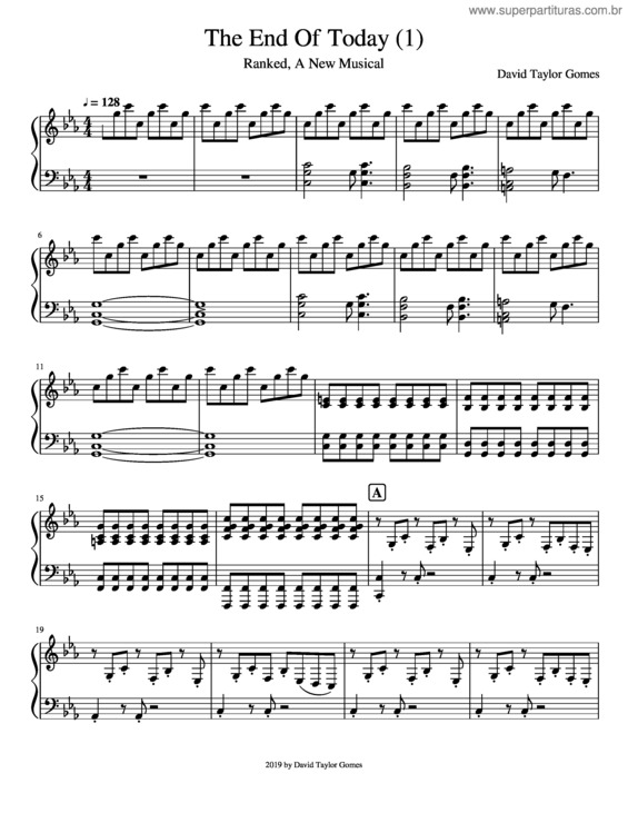 Partitura da música The End Of Today  Ranked