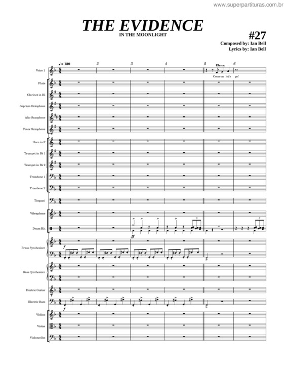 Partitura da música The Evidence