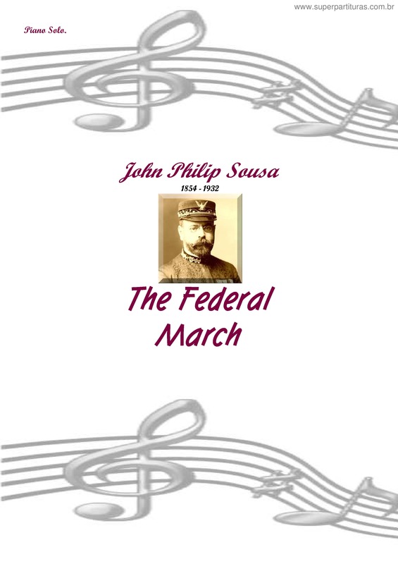 Partitura da música The Federal March
