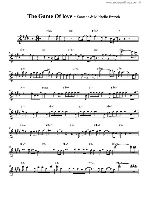 Partitura da música The Game Of Love v.3