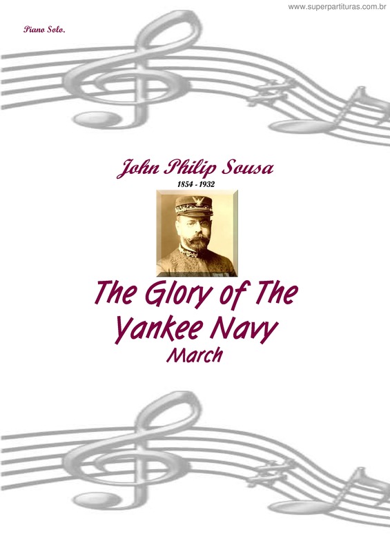 Partitura da música The Glory of the Yankee Navy