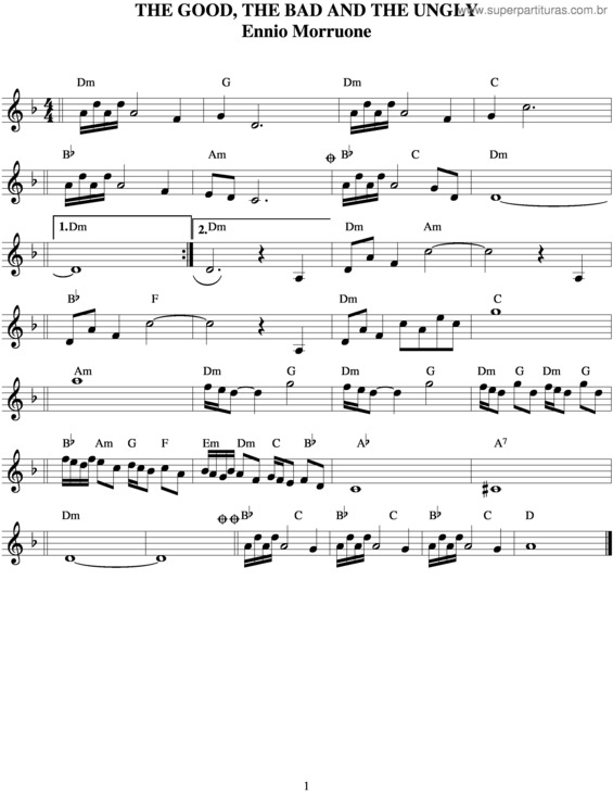 Partitura da música The Good