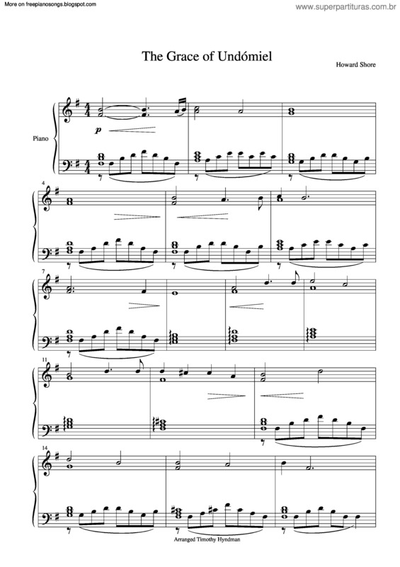 Partitura da música The Grace of Undoiel