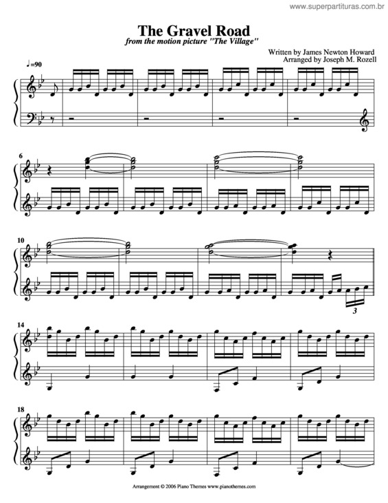 Partitura da música The Gravel Road