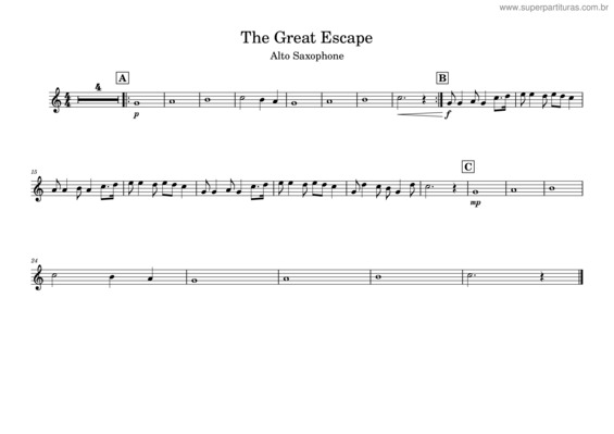 Partitura da música The Great Escape v.13