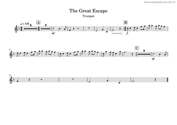 Partitura da música The Great Escape v.5