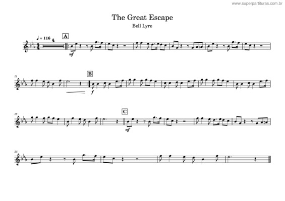 Partitura da música The Great Escape v.7
