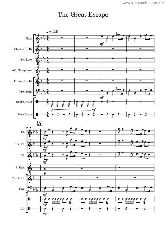 Partitura da música The Great Escape v.8