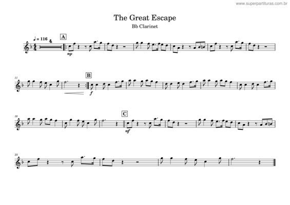 Partitura da música The Great Escape v.9