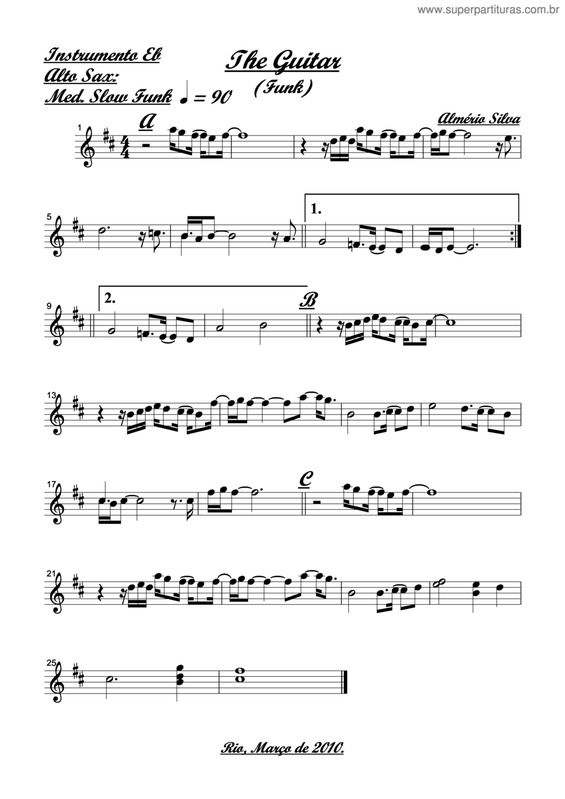 Partitura da música The Guitar v.2