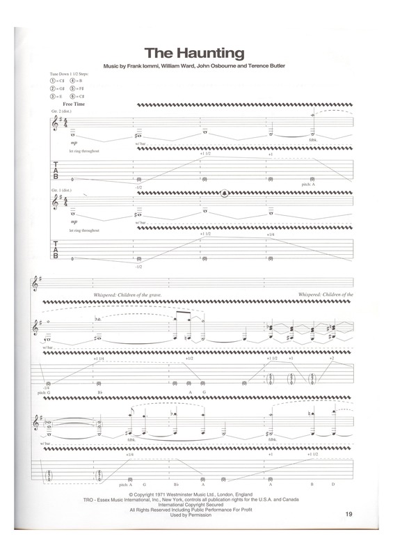 Partitura da música The Haunting