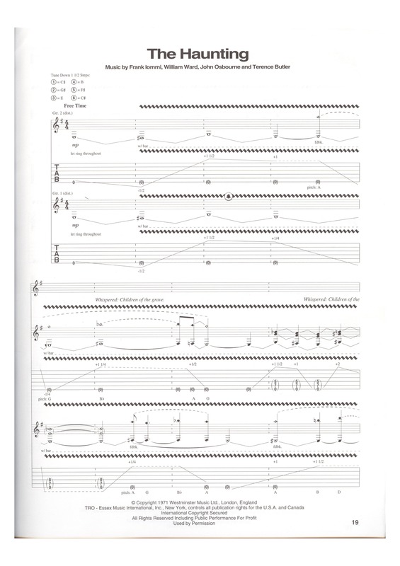 Partitura da música The Haunting