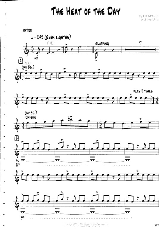 Partitura da música The Heat Of The Day