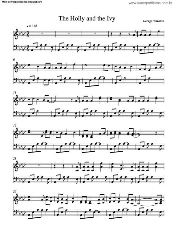 Partitura da música The Holly And The Ivy v.4