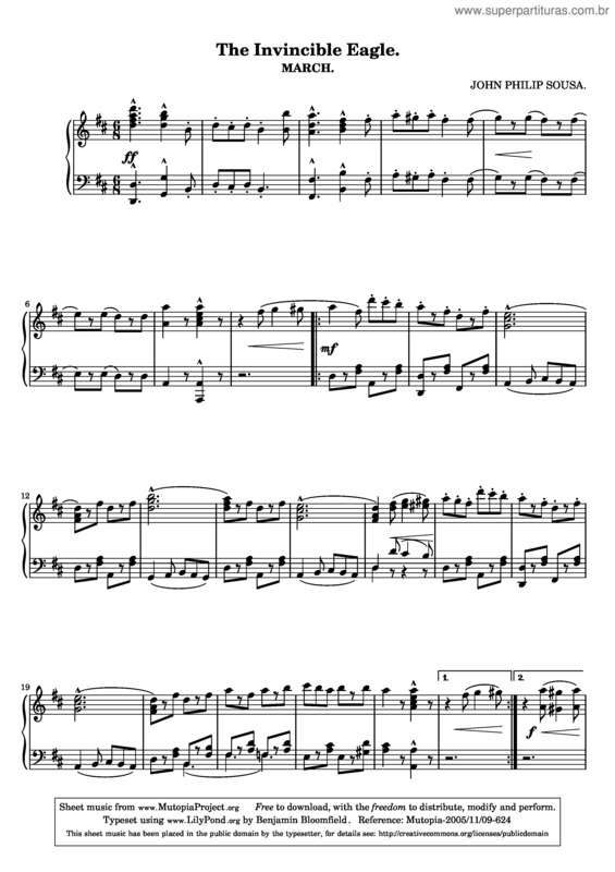 Partitura da música The Invincible Eagle