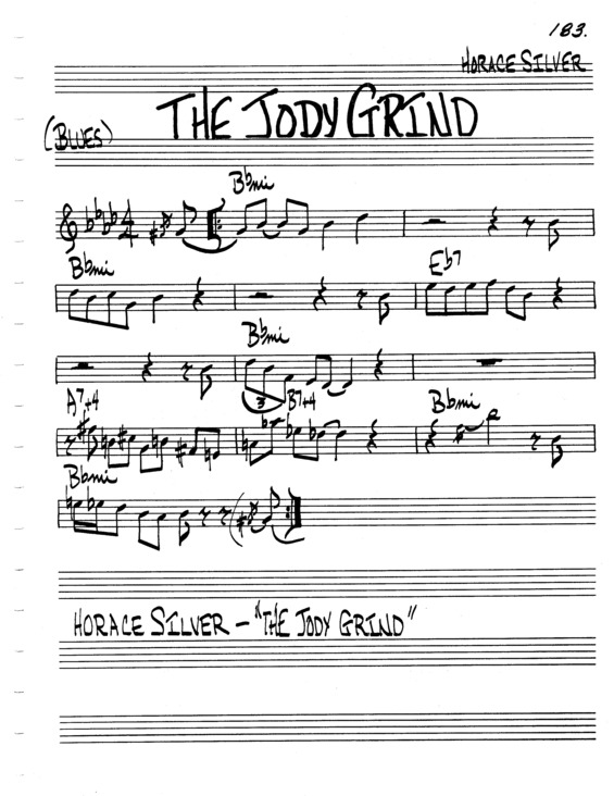 Partitura da música The Jody Grind v.4