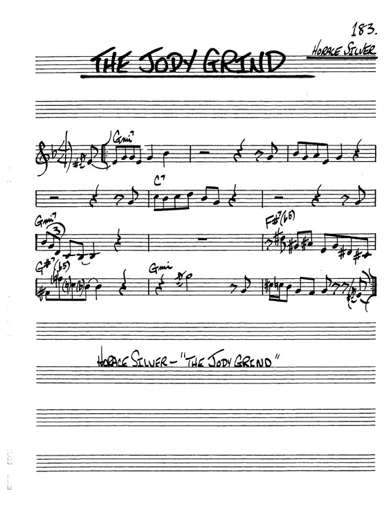 Partitura da música The Jody Grind