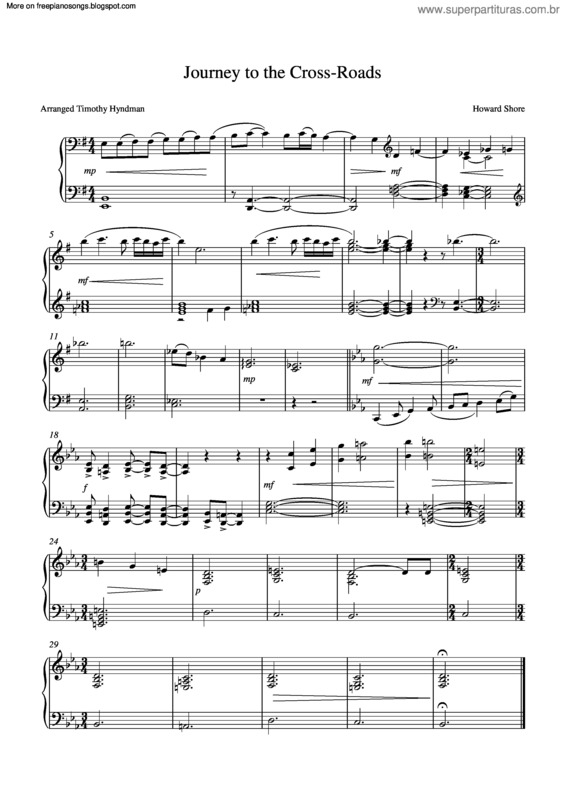 Partitura da música The Journey To The Crossroads