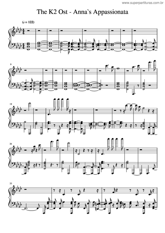 Partitura da música The K2 Ost