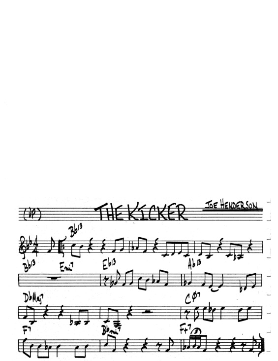 Partitura da música The Kicker v.2