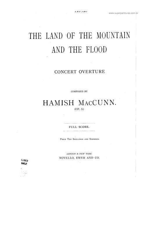 Partitura da música The Land of the Mountain and the Flood