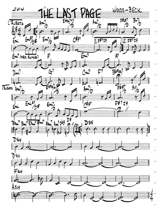 Partitura da música The Last Page v.7