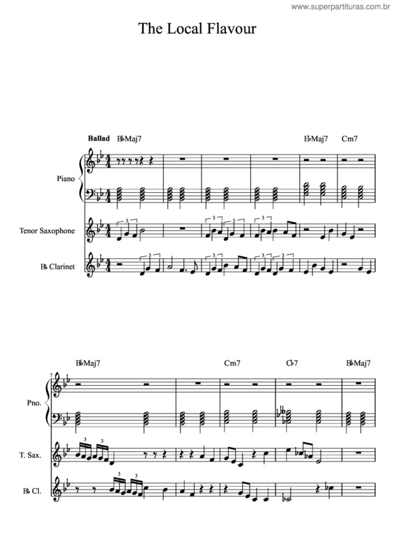 Partitura da música The Local Flavour