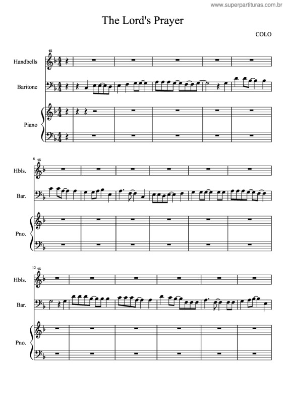Partitura da música The Lord`S Prayer v.2