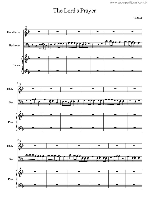Partitura da música The Lord`S Prayer v.3