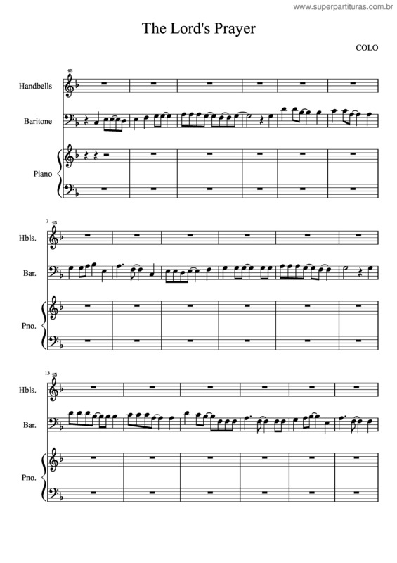 Partitura da música The Lord`S Prayer v.4