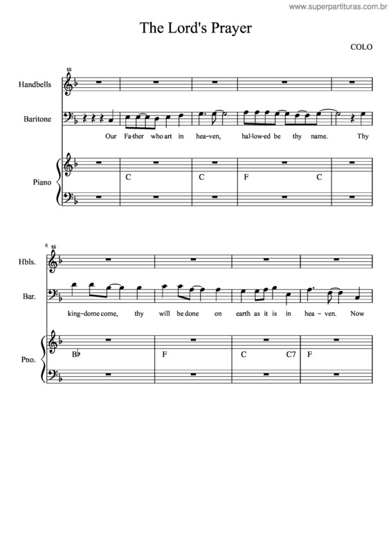 Partitura da música The Lord`S Prayer