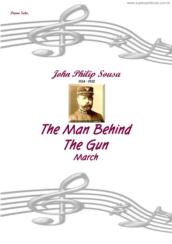 Partitura da música The Man behind the Gun