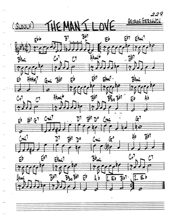 Partitura da música The Man I Love v.7