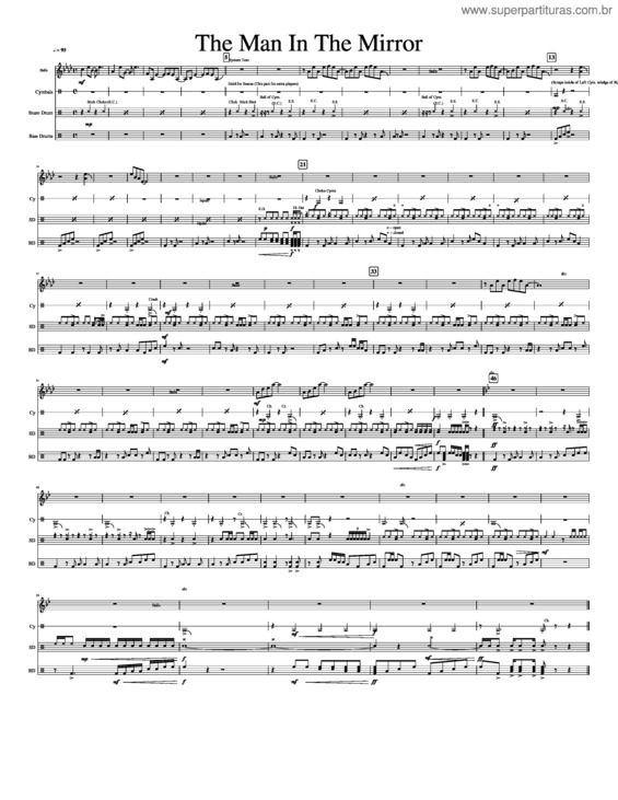 Partitura da música The Man In The Mirror